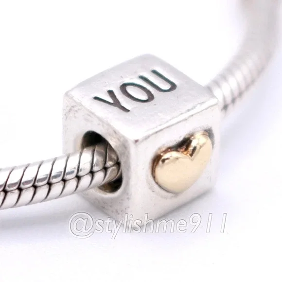 Authentic PANDORA I Love You Charm with 14K Gold - 790200